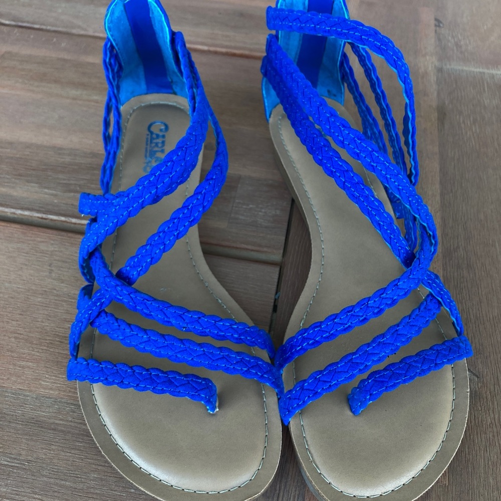 Carlos amara sandals blue 7.5